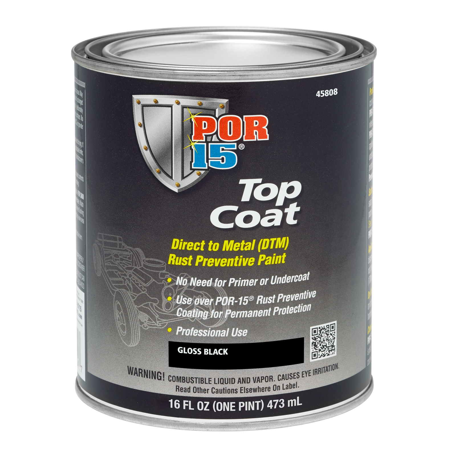 Gloss Black Top Coat Pint