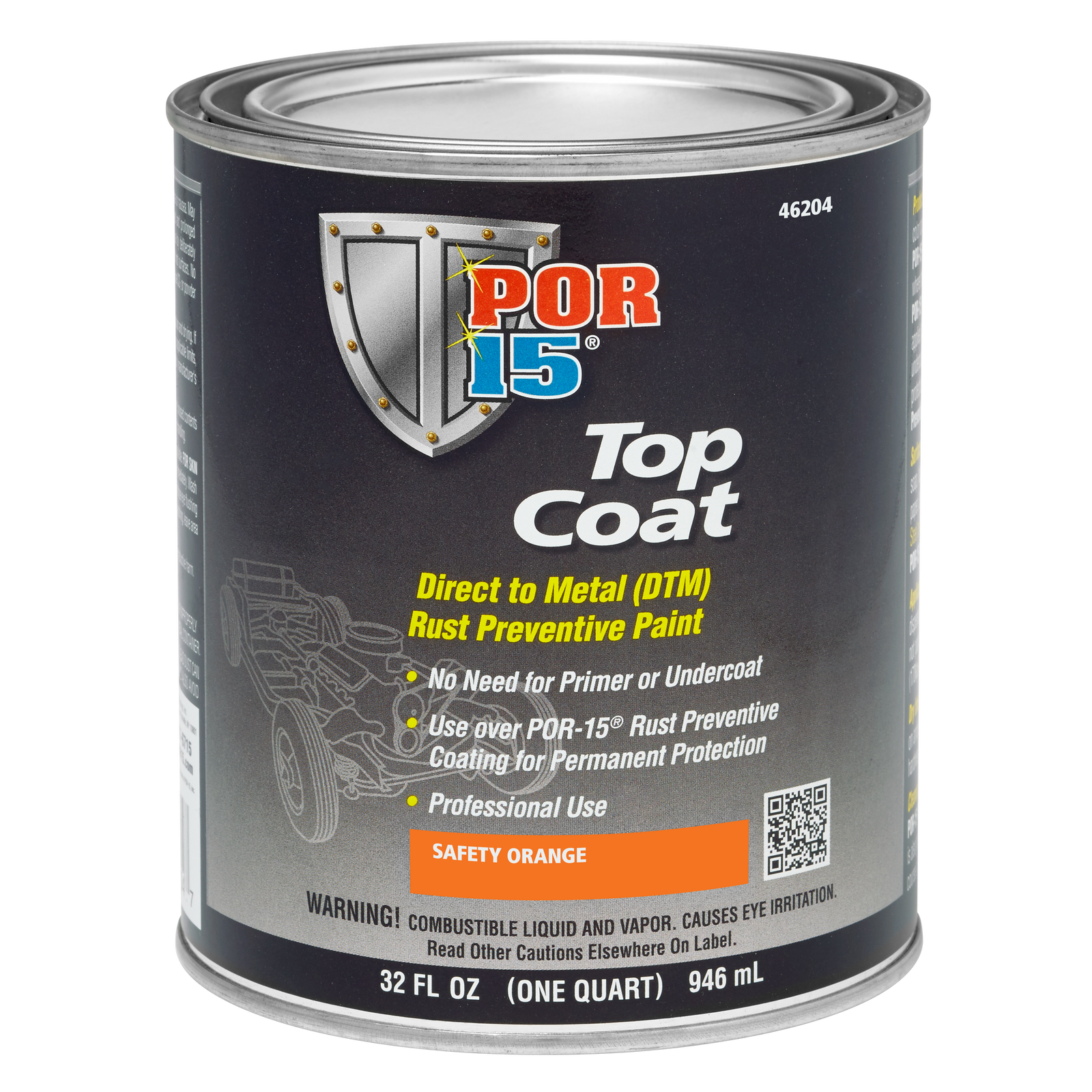 Safety Orange Top Coat Quart