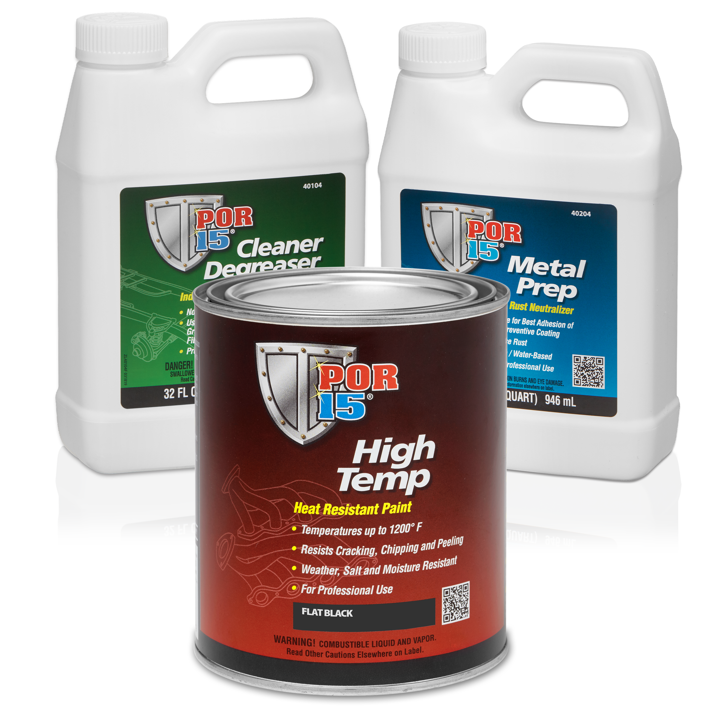 High Temp Heat-Resistant Paint | Black & Gray Paint for Metal | POR-15