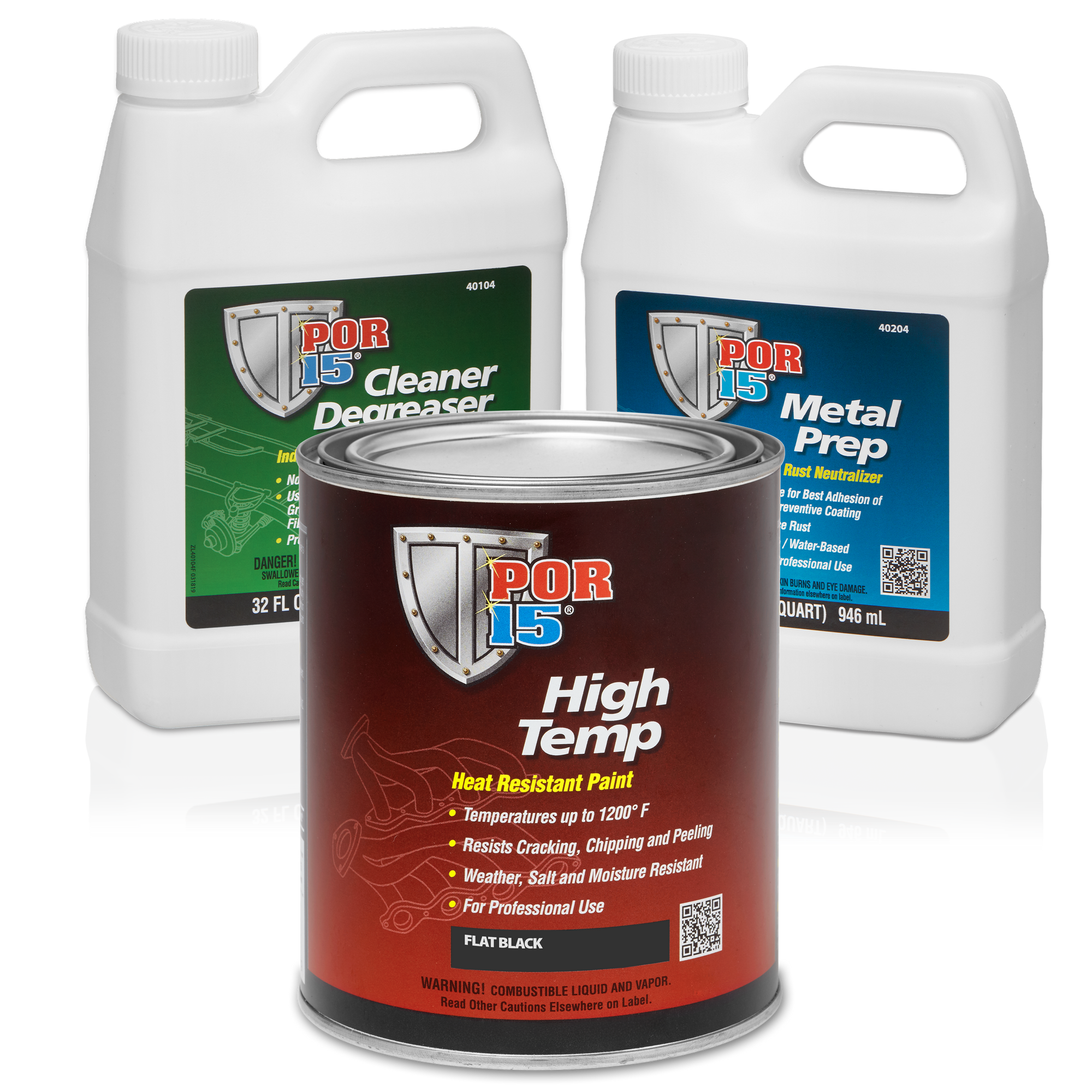 High Temp Heat-Resistant Paint | Black & Gray Paint for Metal | POR-15
