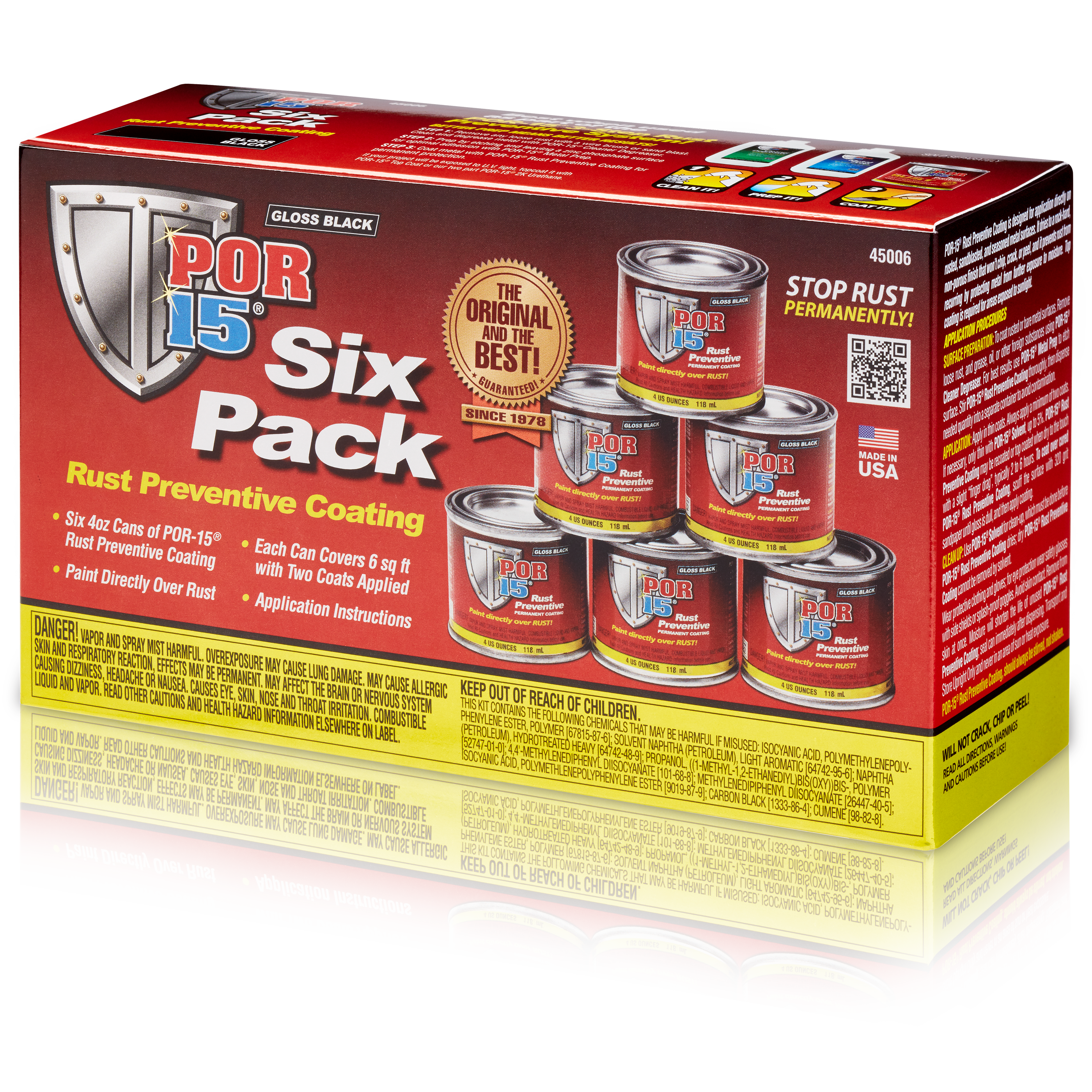 POR-15 45004, Rust Preventive Paint, Gloss Black, Quart POR-15 45004, Rust Preventive Paint, Gloss Black, Quart