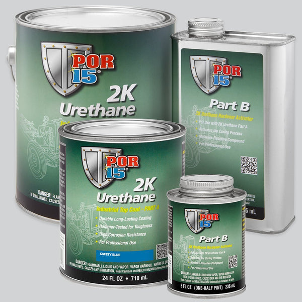 P.O.R.-15 44901 POR-15 Premium Quality 2-Part Low Sheen Protective Clear  Coat