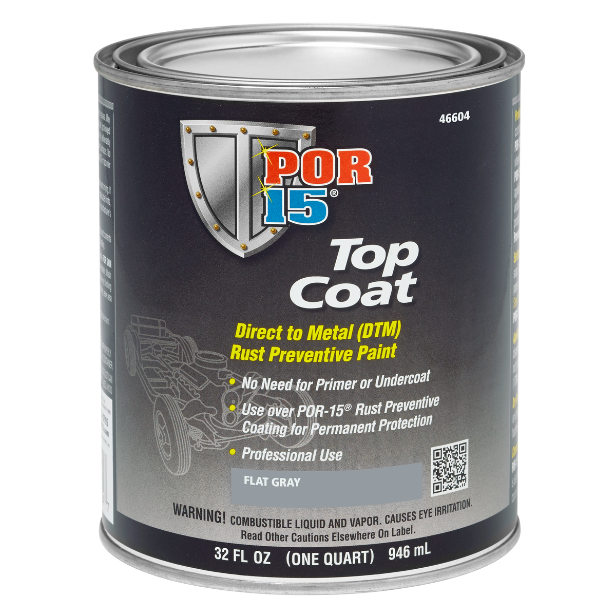 Flat Gray Top Coat Quart