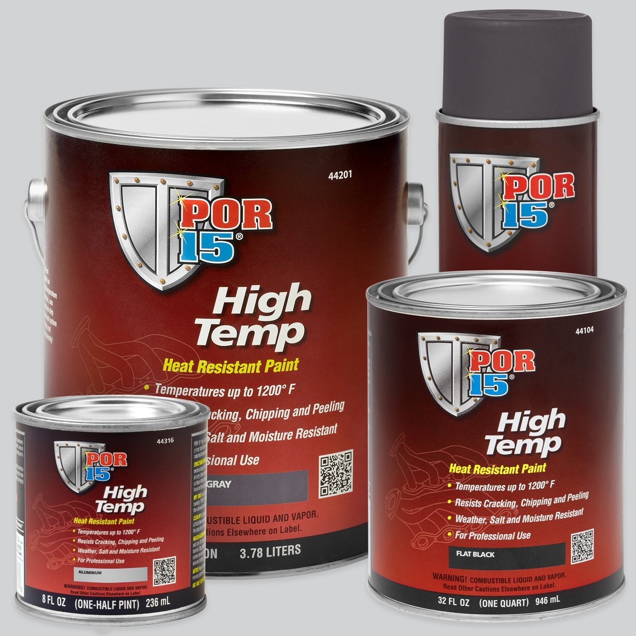 POR-15 42268 Engine Enamel Paint - Chevy Orange, 16 Oz Can, High Temp Gloss Finish