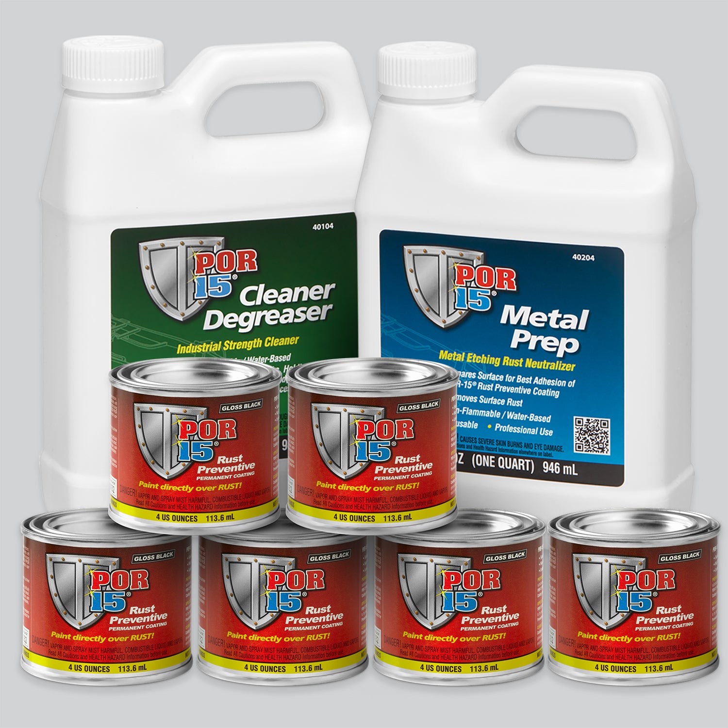 POR15 rust preventive paint sixpack grey (6x113 ml) - KEEP-YOUR-CAR